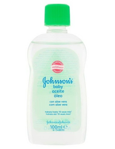 Johnson's Baby Olio Aloe Vera - Formato Mini Da Viaggio 100ml - Travel Size